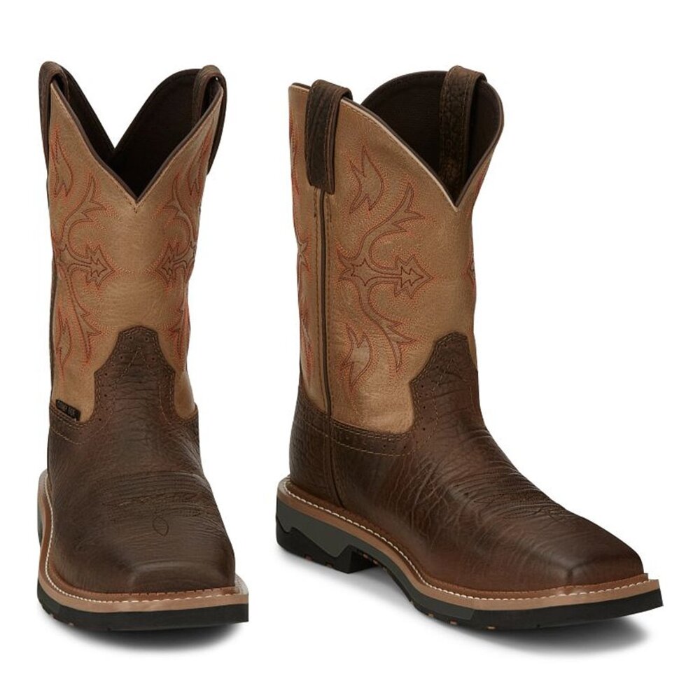 Justin Boots Men's Footwear Bolt 11" Comp Toe Color Buff